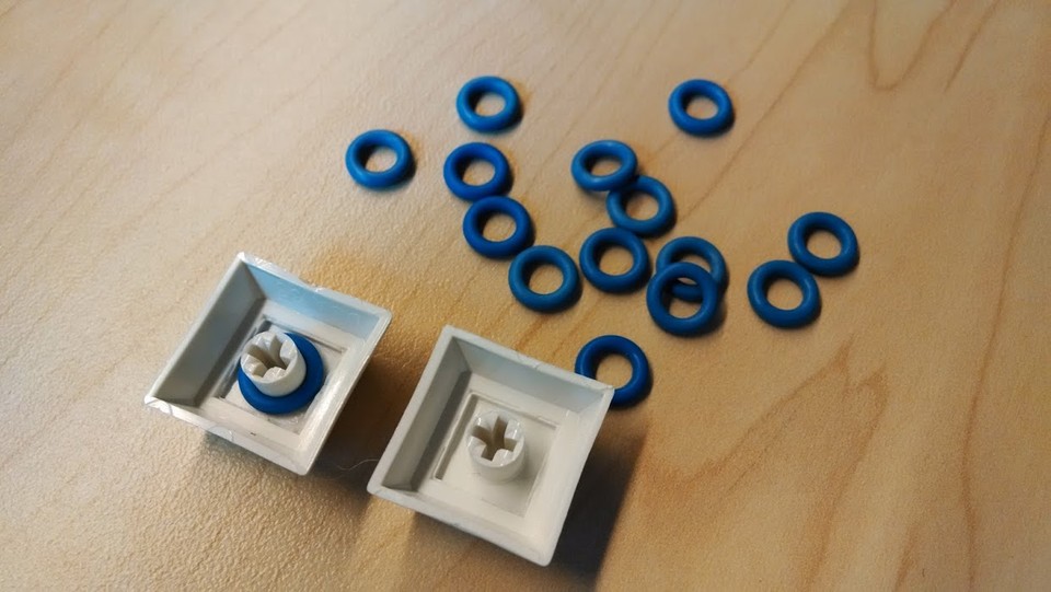 installing o-rings in the new keycaps